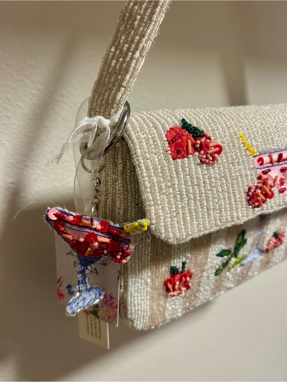Viral TJ Max Beaded Strawberry Margarita Drink Cocktail Striped Bag
NWT. IYKYK! - Picture 3 of 10
